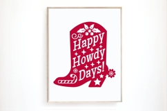 Cowboy Christmas SVG cut file Happy Howdy Days Printable Product Image 2