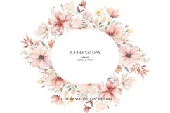 Watercolor Wedding Floral Clipart Set Product Image 3