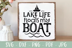 Lake SVG - Lake Life Floats My Boat - Funny Lake SVG Product Image 3