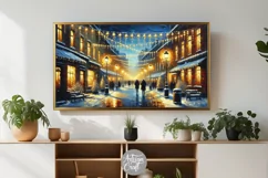Christmas Frame TV art, Frame Tv Christmas Art City Product Image 2