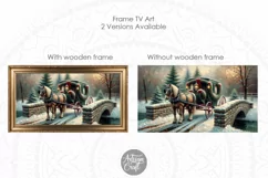 Christmas Frame TV art horse carriage, Painting for TV Product Image 3