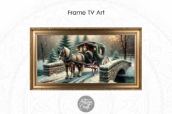 Christmas Frame TV horse carriage