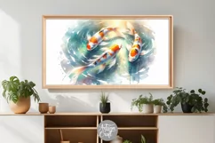 Koi fish watercolor painting, Frame Tv Art Koi, Frame Tv Art Product Image 5