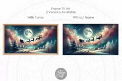 Santa flying Frame TV art, Christmas Frame TV art background Product Image 2
