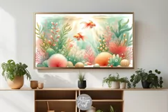 Goldfish Frame TV art, goldfish aquarium, watercolor art Product Image 2