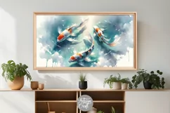 Koi fish watercolor painting, Frame Tv Art Koi, Frame Tv Art Product Image 6