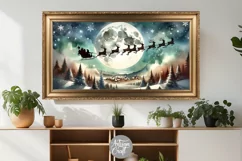 Santa flying Frame TV art, Christmas Frame TV art Product Image 2