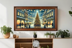 Christmas Frame TV art, Christmas market, Christmas tree Product Image 3