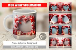 Mug sublimation design Frame Valentine Product Image 1