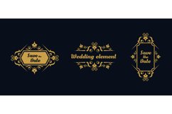 Frame wedding collection with vintage luxury ornament art Product Image 1