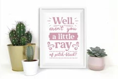 framed pink little ray of pitch black sarcastic SVG