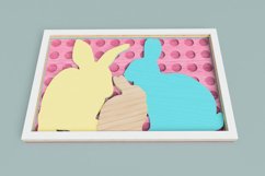 Easter Laser Cut file - Framed Bunny Family Product Image 2