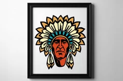 Native American Chief Clipart SVG Tribal Indian Headdress Product Image 8