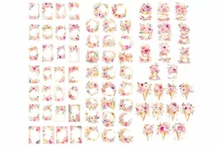 Baby Girl Nursery Watercolor Clipart Product Image 5