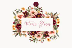 Watercolor Floral Clipart - Watercolor Autumn flowers frames Product Image 1