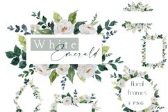 white floral clipart