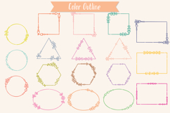 Colored Geometric Frames | Decorative Border | Floral Wreath Product Image 5