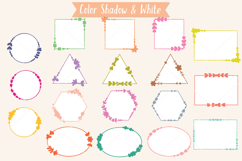 Colored Geometric Frames | Decorative Border | Floral Wreath Product Image 8
