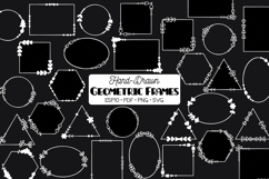 White Geometric Frames | Decorative Border | Floral Wreath Product Image 1