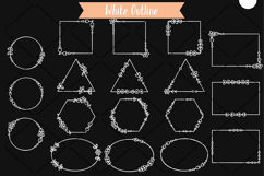 White Geometric Frames | Decorative Border | Floral Wreath Product Image 5