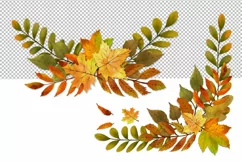 Frames and wreaths of autumn leaves Product Image 5