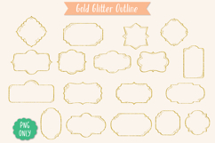 Glitter Vintage Deco Frames |Decorative Border | Retro Label Product Image 2