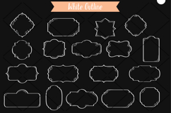 Vintage Frames Deco White |Decorative Border | Retro Labels Product Image 2