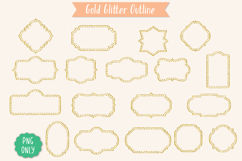 Glitter Vintage Dots Frames |Decorative Border | Retro Label Product Image 2