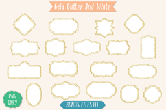 Glitter Vintage Dots Frames |Decorative Border | Retro Label Product Image 5