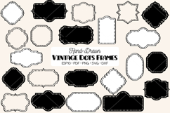 Vintage Frames Dots |Decorative Border | Retro Labels Product Image 1