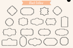 Vintage Frames Dots |Decorative Border | Retro Labels Product Image 3