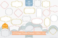 Glitter Vintage Double Frames |Decorative Border | Labelsdou Product Image 1