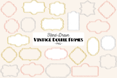 Glitter Vintage Double Frames |Decorative Border | Labelsdou Product Image 1