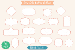Glitter Vintage Frames |Decorative Border | Retro Label Product Image 5
