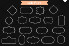 Vintage Frames Double White |Decorative Border | Retro Label Product Image 3