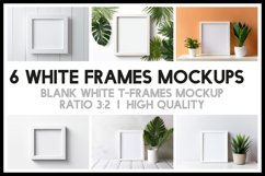 6 White Frames Mockups Bundle PNGs I Frame Mockup Product Image 1