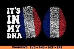 It's in my DNA France Flag Fingerprint Sublimation PNG, SVG Product Image 1