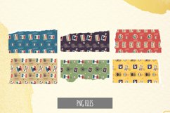 France Retro Postage Pattern Torn Paper Product Image 1