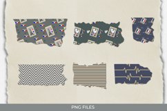 France Retro Postage Pattern Torn Paper Product Image 1