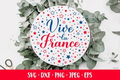 Vive la France SVG. Bastille Day round sign Product Image 1