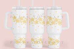 frangipani spring floral 40oz quencher tumbler sublimation full wrap high resolution transparant background