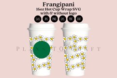 frangipani starbucks 16oz hot cup wrap svg presized template for tumbler grande suitable for cricut and silhouette