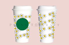 frangipani starbucks 16oz hot cup wrap svg presized template for tumbler grande suitable for cricut and silhouette
