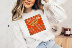 Frank's Hot Dogs Vintage Menu Sign PNG Product Image 4