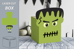 Halloween treat box, Candy paper box, Laser cut template Product Image 1