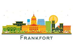 Frankfort Kentucky USA City Skyline. Product Image 1