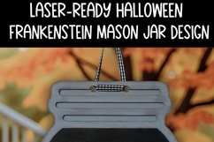 Frankenstein Halloween Door Hanger | Mason Jar Laser SVG Product Image 5
