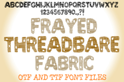 Frayed Threadbare Fabric Alphabet Lettering ABC Text Font Product Image 1