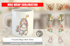 Frazzled Magic Mom Chaos Mug Wrap Product Image 1