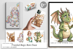 Frazzled Magic Mom Chaos Digital Paper Product Image 1